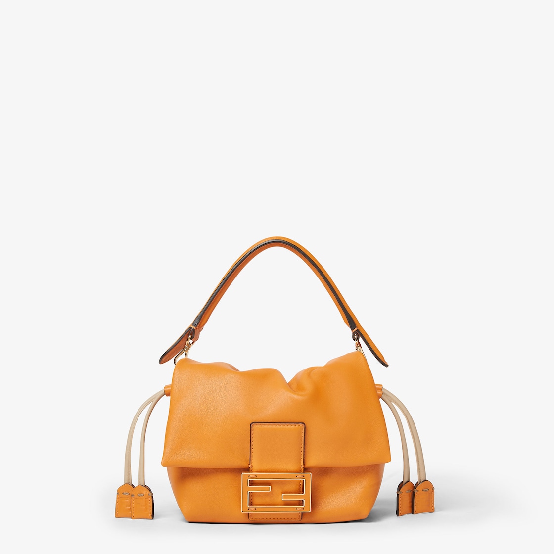 FENDI Mamma Baguette Small Dark orange nappa leather mini-bag - Image 1